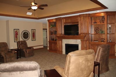 Cozy common area with comfortable seating and decor