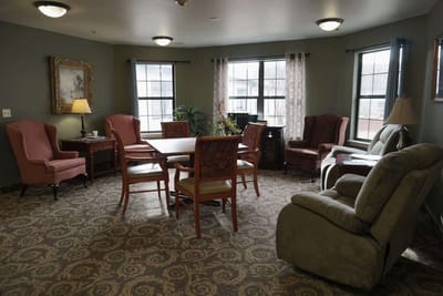 Common area with seating and natural light