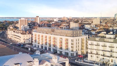 Aerial view of Savoy House Retirement Living building.