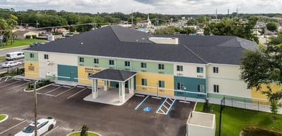 Aerial view of Senior Point Assisted Living building