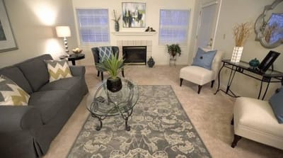 Cozy interior of a common area with seating