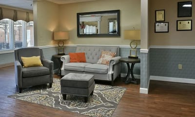 Cozy common area with seating and decor