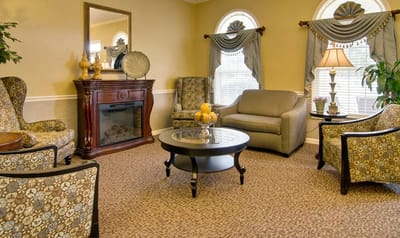 Cozy common area with seating and decor