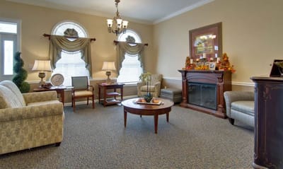Cozy common area with seating and decor