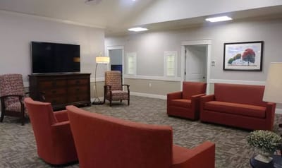 A cozy common area with comfortable seating