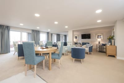 Bright common area with comfortable seating