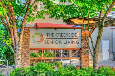Signage for The Creekside Senior Living