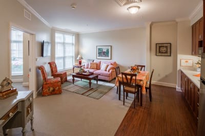 Interior view of a cozy resident living space