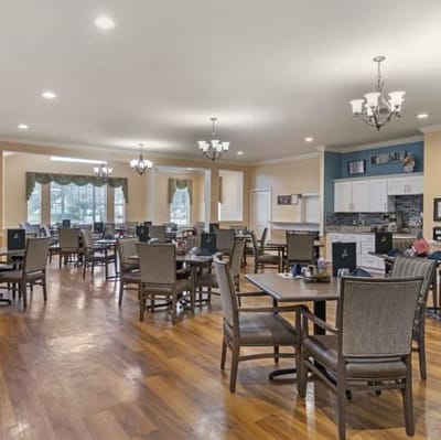 Interior view of a spacious dining room