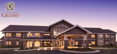 Exterior view of The Oxford Grand Assisted Living building