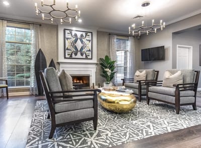 Cozy common area with modern seating and decor
