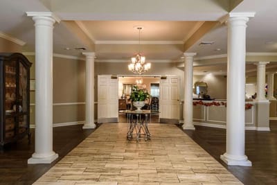 Interior view of a welcoming entrance hall