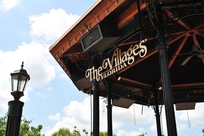 Facility logo with outdoor gazebo ambiance