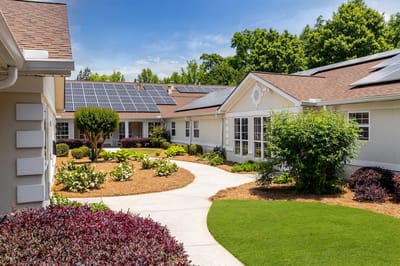 Outdoor garden area with well-maintained landscaping