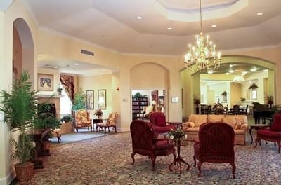 Cozy interior view of a common area at the facility