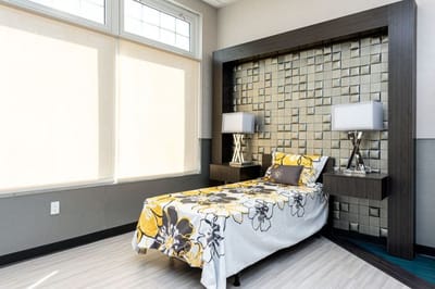 Cozy bedroom in a senior living facility