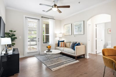 Interior living space with modern furnishings