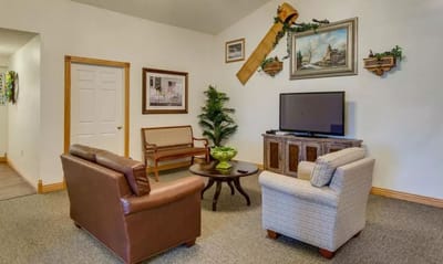 Cozy common area with seating and decor