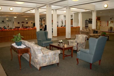 Cozy common area with seating for residents