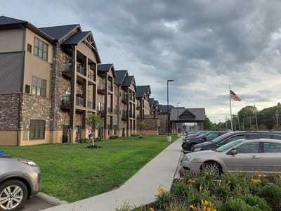 Exterior view of the Vitalia Active Adult Community building