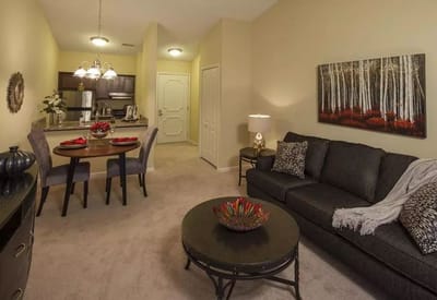 Interior view of a furnished living space