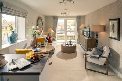 Bright and inviting interior living space