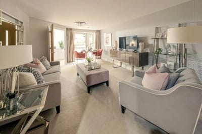 Bright common area with comfortable seating