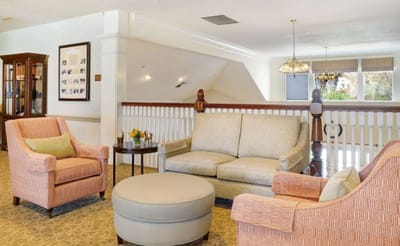 Bright common area with comfortable seating