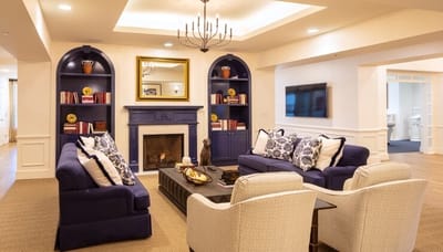 Cozy living room with stylish furniture and decor