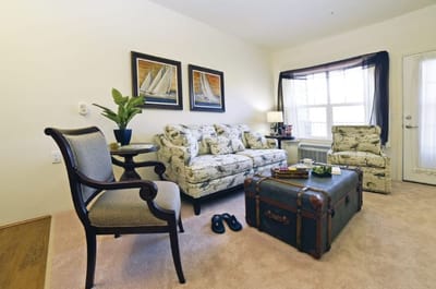 Cozy interior living space with furniture and decor