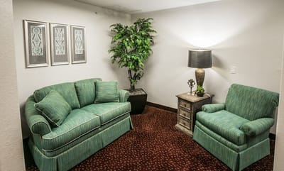 Cozy lounge area with comfortable seating