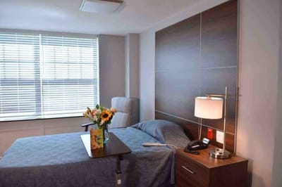 Cozy resident room with flowers and modern decor