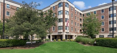 Exterior view of The Lafayette assisted living facility