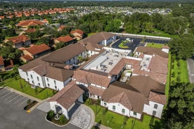 Aerial view of HearthStone at Wildwood facility