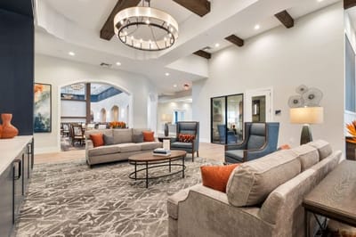 Interior lounge area with elegant furnishings