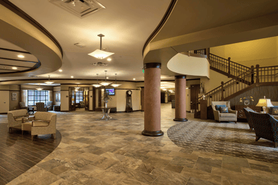 Interior view of a welcoming lobby area