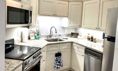 Bright, well-equipped kitchen in a facility