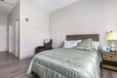 Bedroom in an assisted living facility