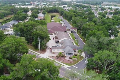 Aerial view of Her Heart Gardens Assisted Living facility