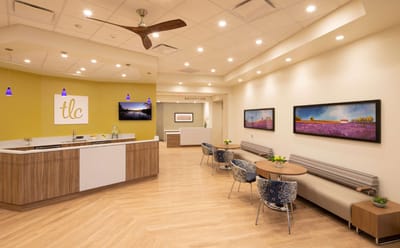 Bright and welcoming lobby area with modern decor