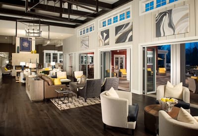 Interior view of a common area with modern decor