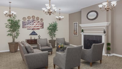 Interior common area with seating and decor