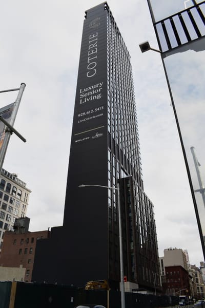 Exterior view of Coterie Hudson Yards building