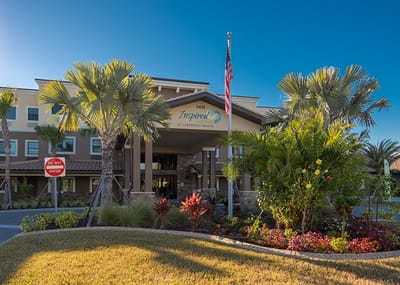 Front entrance of Inspired Living at Lakewood Ranch