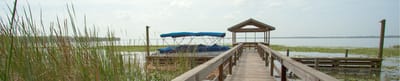 Scenic view of a dock by the water