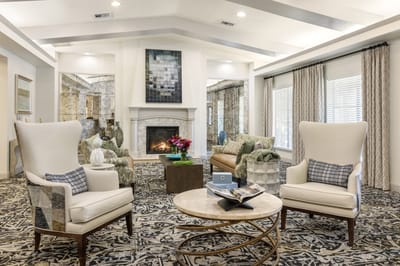 Bright interior of a common area with seating