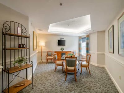 Common area with seating and decor