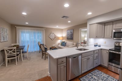 Cozy living area in a resident's apartment