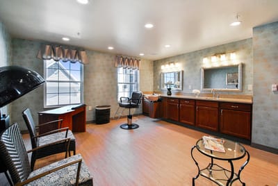 Bright and modern hair salon interior