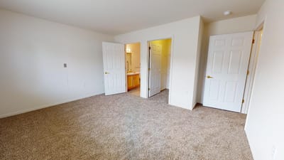 Spacious interior view of a private room
